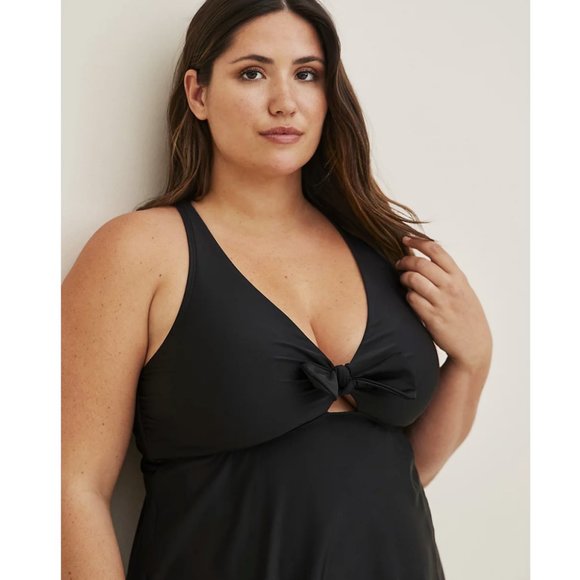 Torrid 4 Black Tankini Swim Top 4X 26 - Picture 3 of 10
